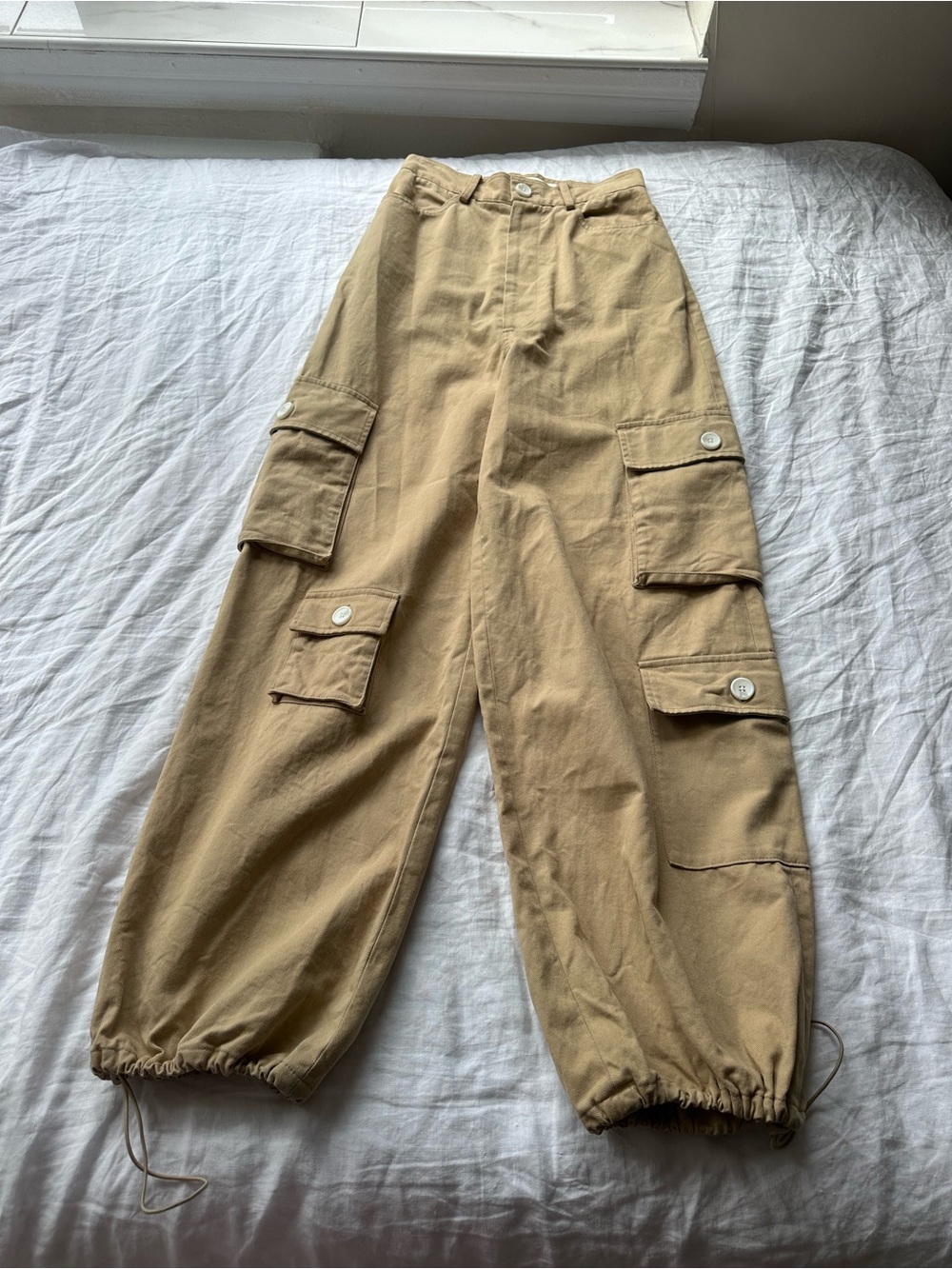 The Frankie Shop Khaki Utility Cargo Joggers